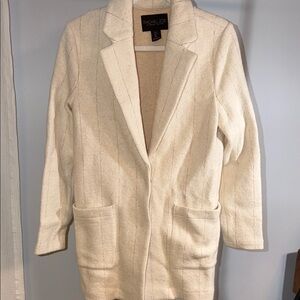 Rachel Zoe Cream Blazer Coat